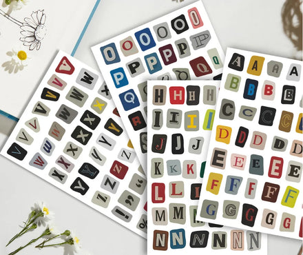 Cute Cartoon Letter Adhesive Sticker-Eco-Friendly & Reusable for Holiday Decoration