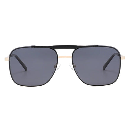 High Quality Men's Square Frame Sunglasses Magnetic Clip-On Polarized Sun Glasses with Metal Frame