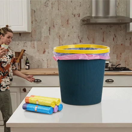 China Factory Hdpe Plastic Draw Tape Drawstring Dustbin Trash Sack Garbage Bag on Roll for Trash