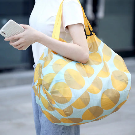 Waterproof Nylon Portable Triple Purpose Travel Bag Foldable Backpack & Shopping/Grocery Pouch for Hiking & Business Reusable