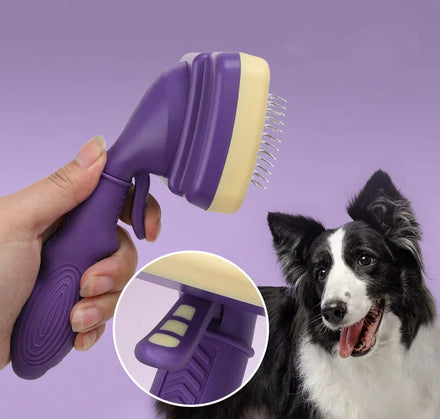 Factory Wholesale Custom Logo Self Cleaning Cat Hair Pin Brush Dog Pet Grooming Slicker Brush