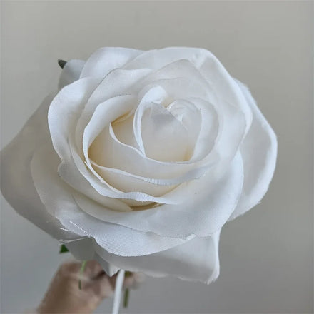 Factory Hot Sale B-2589 Silk Single Stem Artificial Rose Flower for Home Wedding Decoration