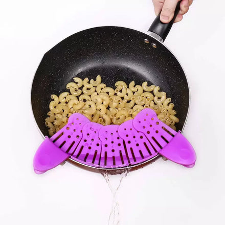 Heat Resistant Foldable Plastic & Silicone Kitchen Colander Food Strainer with Eco-Friendly Design
