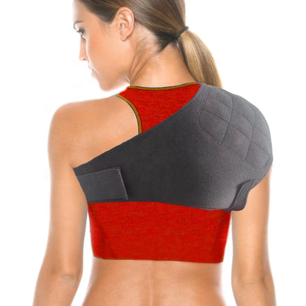 Self-heating Shoulder Support Wrap BraceTourmaline Magnetic Heat Therapy Wrap Heating Pad for Shoulder Muscle Pain Relief
