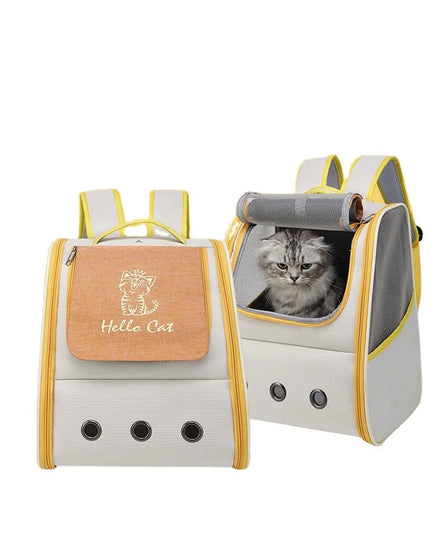 Wholesale Foldable Pet Carrier Backpack Manufacturer's Breathable Oxford Zipper Travel Bag for Cats and Dogs