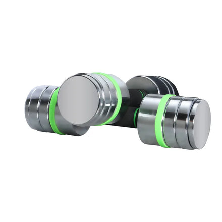 Steel Dumbbells Ultracompact Adjustable Chrome Dumbbell with Foam Handles Home Gym Workout Anti-Slip Handle