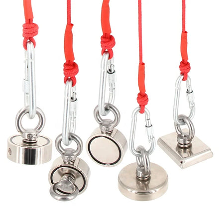 Best Neodymium Fishing Magnet Strong Pull Force Double Sided Pot Magnet with Eyebolt Fishing Salvage Magnet with Rope