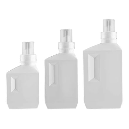 New Arrival Empty 300ml 500ml 750ml White Square Foam Bottles HDPE Plastic Bottles