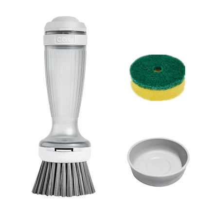 Best Selling Short Handle Plastic Cleaning Brush Set Kitchen Dish Brush with Soap Dispenser