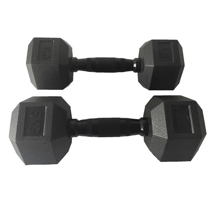 Custom Gym Weight Lifting Fitness Equipment Rubber Hex Dumbbell Set