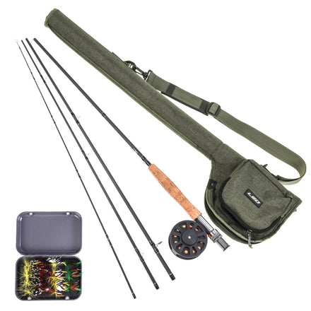 Fly Fishing Rod and Reel Combo Canvas Portable Carry Bag Case Fly Fishing Lure Kit Pesca Fly Rod Combo Tackle