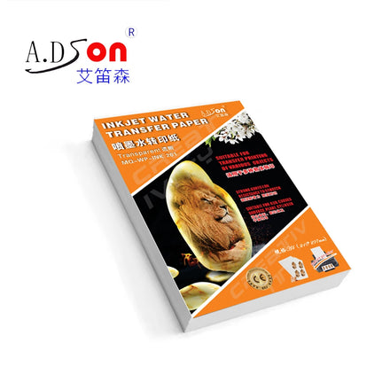 A.DSon Inkjet Transparent Waterslide Decal Digital Printing White Paper Film Transfer A4 Size