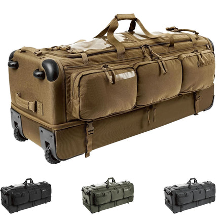 Custom Roller Nylon Extra Large Duffle Carry-On Luggage with Zipper Closure Unisex Travel Duffel Bag with Wheel