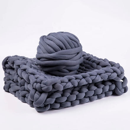 Yarn Chunky Tube Hand Arm Knitting Fuzzy Vegan Braid Polyester Clamped Coton Tube Yarn