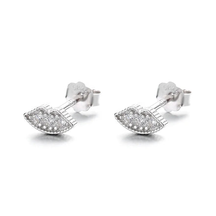 925 Silver Jewelry Sterling Silver Red Lips Cute Mouth Earrings