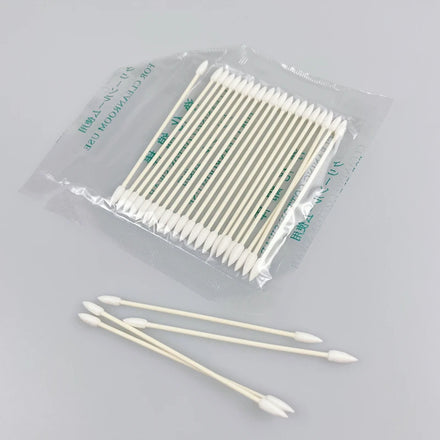 BB-003 Industrial Cotton Swab 3mm Head Diameter Paper Handle 25 PCS Cosmetic Use Qtips
