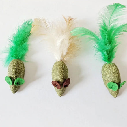 Wholesale Funny Motion Interactive Catnip Cat Toy Mouse Feather Tail
