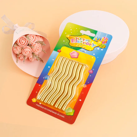 Manufacture Price Spiral Digital Candles Golden Birthday Candles for Cake Paraffin Wax Home Decoration Parties Easter New Year