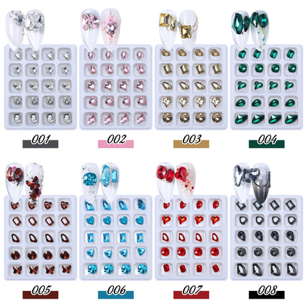 K9 Crystal Flat Bottom Special Shaped Flat-back Glass Rhinestone 3D Nail Art Rhinestones Charm Decorations