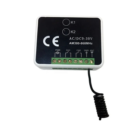 Universal 2 Channels 12-24V Multi Frequency Receiver 300-868mhz Wireless Receiver Rf Switch for Garage Door Opener
