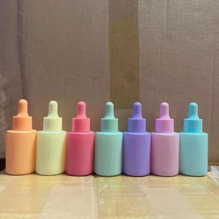 Stock 30ml Glass Essential Oil Bottle Macaron Dropper Bottle