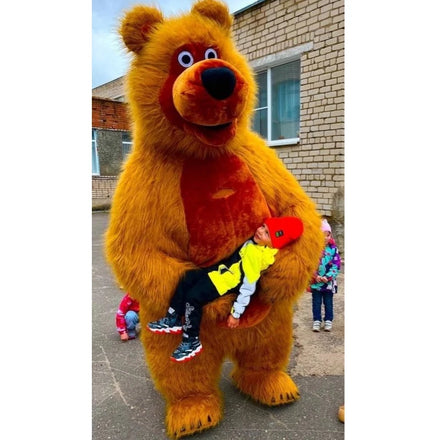 Mascot Costume for Adult Cosplay Furry Dress Inflatable Giant Brown Unisex Animal Kids Costumes Party Character