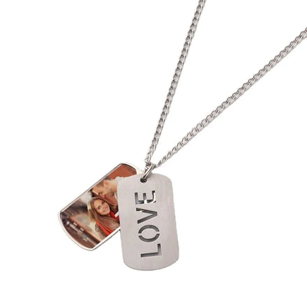 Custom Sublimation DIY Heat Press Necklace Sublimation Dog Tag Necklace/love Slide Locket