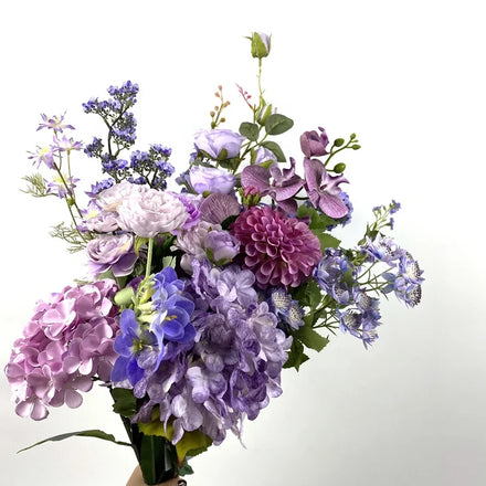 Hot Sale Silk Lilac Flower Purple Color Artificial Flower for Wedding Decoration