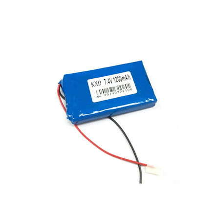 Power Customized 7.4V 1200mAh Polymer Lithium Battery Pack Rechargeable with LiFePO4 Cathode and 3C Discharge Rate
