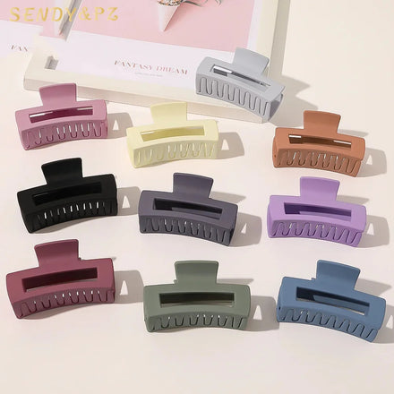 Fashion Hair Accessories 5-8-10-11cm Women Plastic Matte Clip Hairs Claws Simple Large Girl Geometric Claw Clips