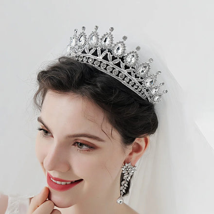 Mixed Styles Barouqe Alloy Rhinestone Tiaras and Crowns Queen Princess Diadems Wedding Hair Accessories Women Jewelry