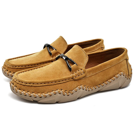 Factory Supply Men's Soft Moccasin Driving Loafers Suede Boat Shoes Fancy Men's Casual Genuine Leather Loafers Walking Shoes