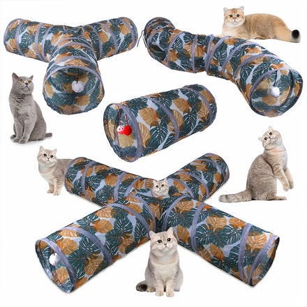 Wholesale Printed Detachable Foldable Large Pet Cat Tunnel Bed