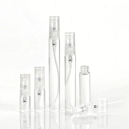 Mini 2 3 5 8 10ml round Glass Bottles for Perfume Eye Cream Essential Oils Sample Packaging Refillable Pump Sprayer Sealed