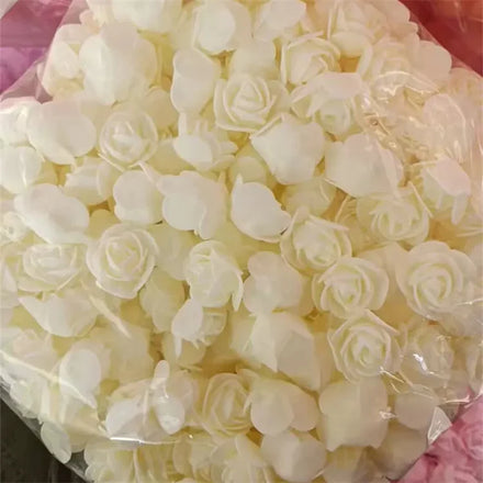 Hot Selling G-2074 Wholesale Price 3.5 cm Mini PE Foam Rose Bear Flowers Heads for Decoration