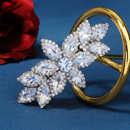Miallo Zircon Flower Hair Bridal Headpiece Rhinestone Hair Clips Wholesale Alloy Wedding Hair Accessories for Women