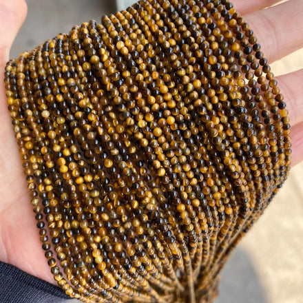 Natural Round Stone Beads 2mm 3mm 4mm Agate Gemstone Round Loose Beads Crystal Energy Stone Healing Power for Jewelry Making DIY