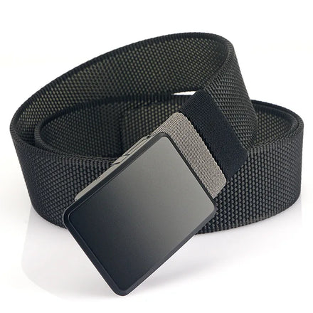 Wholesale Custom Polyester Nylon Belt 2 in 1 Double Color Golf Belt Men Nylon Belt With Reversible Metal Buckle