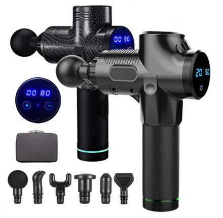Deep Tissue Percussion Massager-6 Heads 30 Speed Settings High-Intensity Vibration for Muscle Pain Relief Therapy