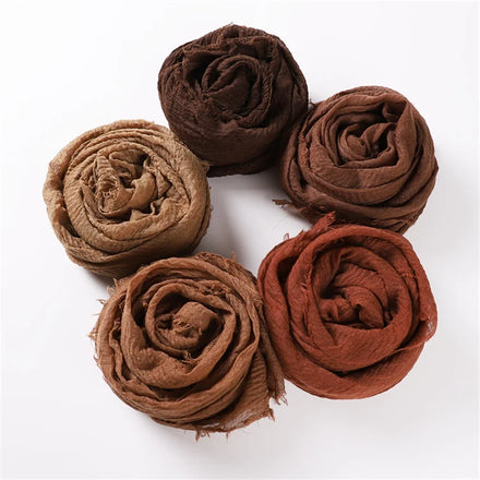 83 Colors Soft Pleated Cotton Women Foulard Hijab Fashion Muslim Women Solid Color Long Scarves Shawls