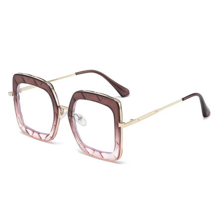 INS Classic Retro Oversized Frames square Blue Light Blocking Glasses Women 2023 Fashion Lunette Custom Own logo