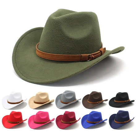 Wholesale Custom Vintage Jazz Fedora Hat Wide Brim Cowboy Chapeau for Women Men for Travel Business Casual Scenes