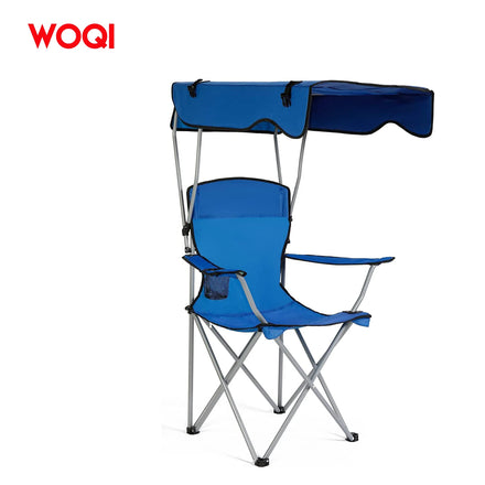 WOQI OEM Factory Camping Chair with Shade Portable Carrying Bag Headrest for Travel Hiking Fishing Outdoor