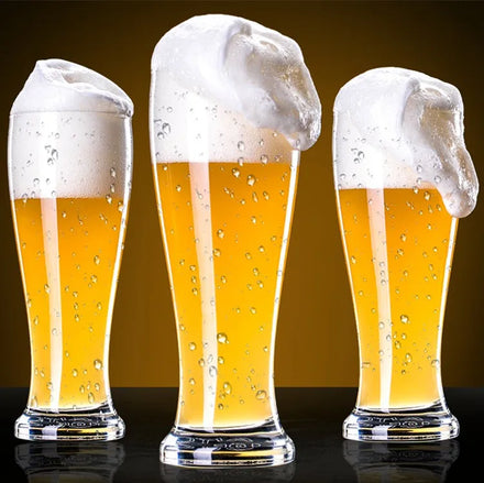 Wholesale Restaurant Handmade Sublimation Clear Tall Thick Bottom Giant Beer Glass for Beverage