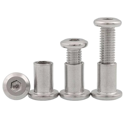 304 Stainless Steel Metric Sleeve Nuts and Bolts M4-M8 Grade 10.9 & 12.9 Nickel Finish ISO 9001 Certified