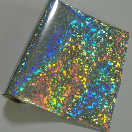Bonedry DIY Holographic PET Foil Roll 8CM*120M Silver/Gold Maze Bait Transfer Printing Function 64CM*120M Metallic Application