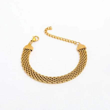 Fenny Fast Delivary High End Charm Vintage Mesh Belt Bracelet Designer for Women Stainless Steel Jewelry Wholesale