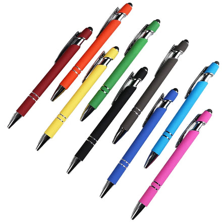 New Electric Handwriting Mobile Phone Metal Touch Screen Ballpoint Pen with Stylus Laser Logo Gift Pen
