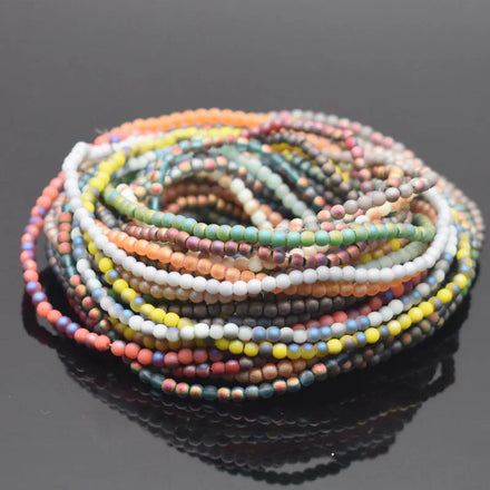 3mm 145pcs Matte Plating Color Austria Crystal Glass Beads Round Loose Spacer Beads for Jewelry Making DIY Accessories