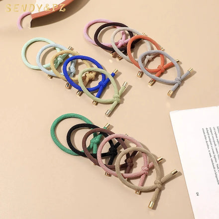 Korean Style New Design High Elasticity Simple Hair Ties Ladies Woman Elastic Rubber Hair Band Factory Wholesale